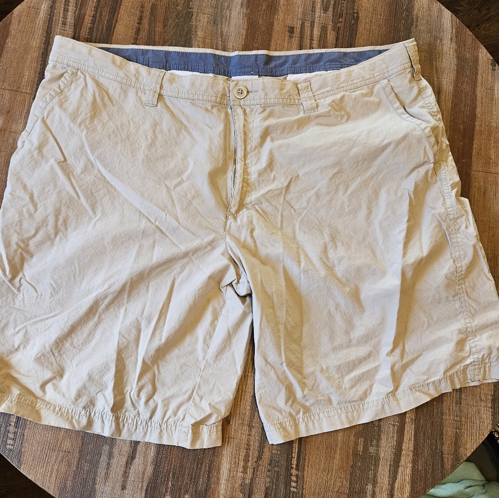 Men's Columbia Hiking Shorts sz 40 Tan Golf Coaching. 005